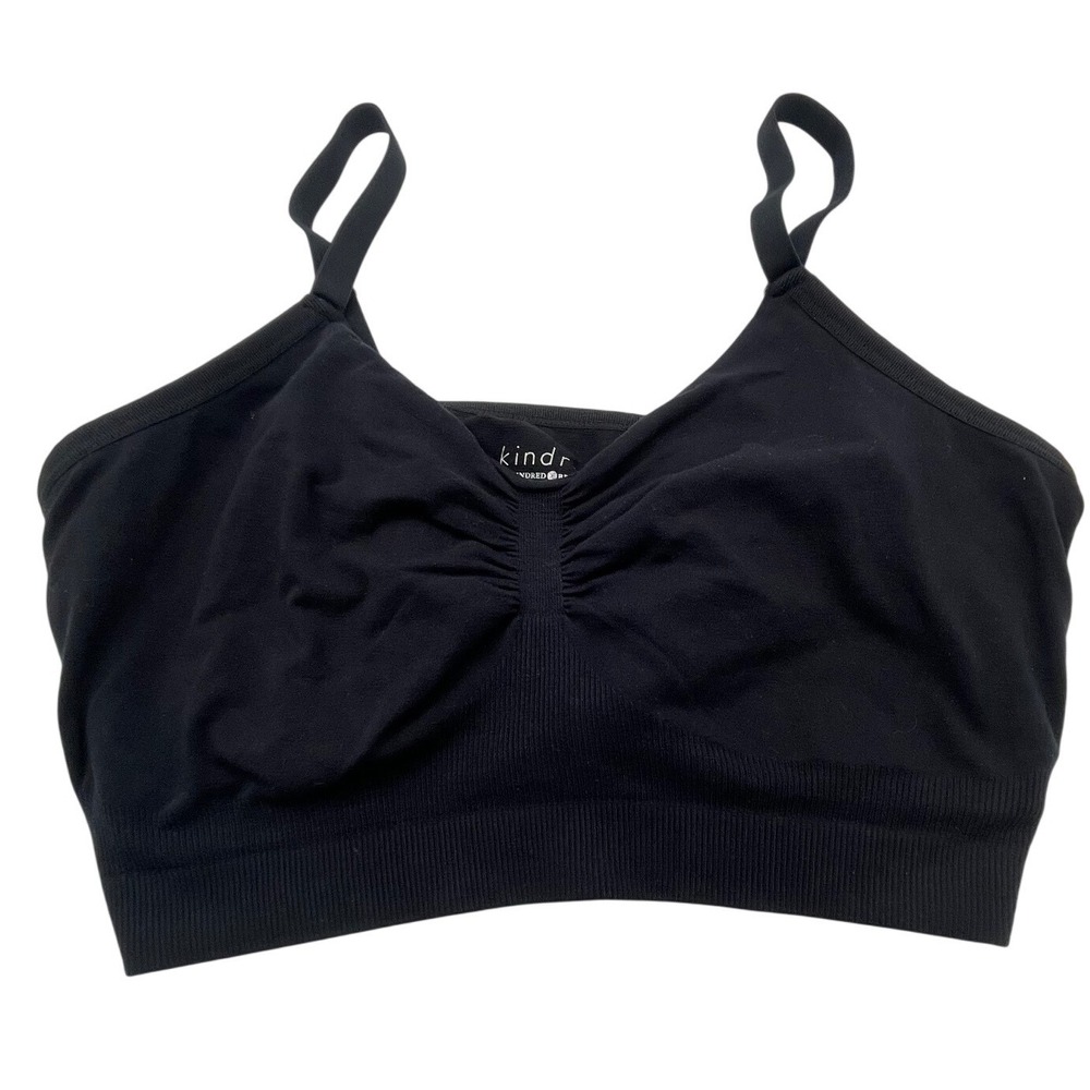 Kindred Bravely Hands-Free Pumping Lounge Sleep Bra Black XL Regular 10669 NWT